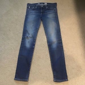 Adriano Goldschmied Stilt Cigarette Leg Blue  Jeans Denim Party 10 Yr Rio Sz 27R